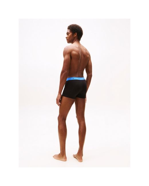 Tommy Hilfiger Black 3-Pack Logo Waistband Trunks for men
