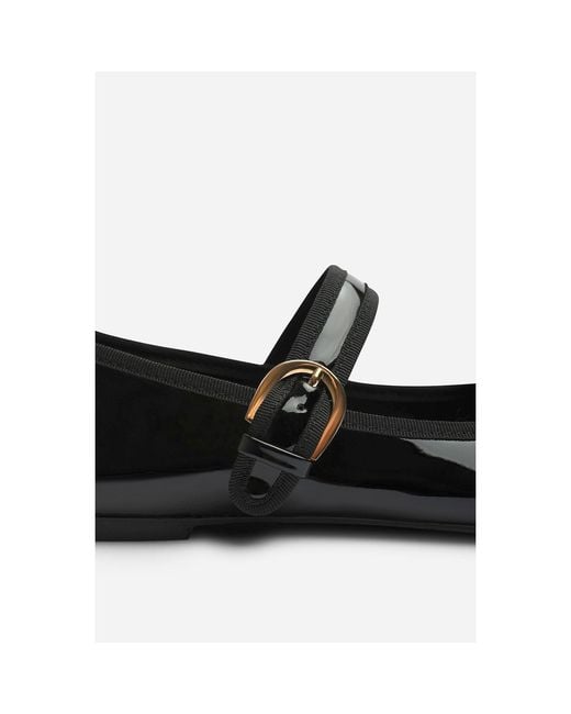 Where's That From Brown Where's Mary Jane Ballet Flats With Buckle Detail