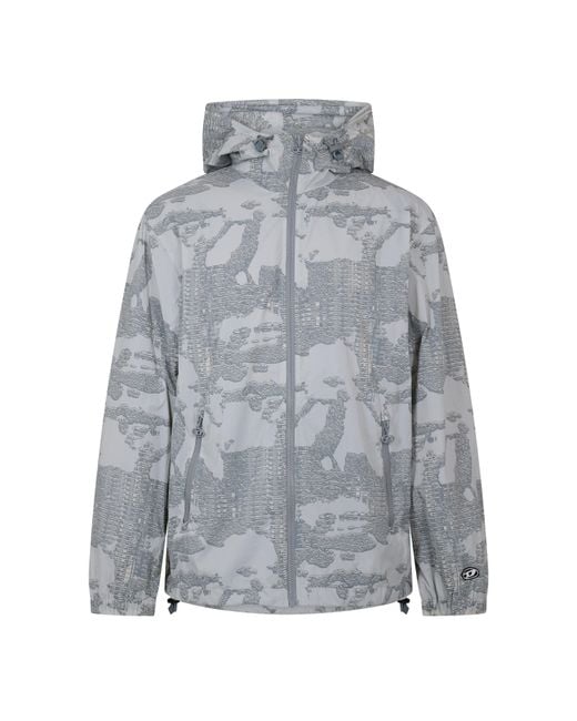 DIESEL Gray Bomber Jacket for men