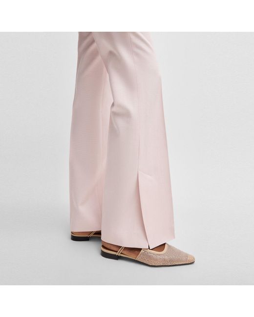 Boss Pink Terela Straight Leg Trousers