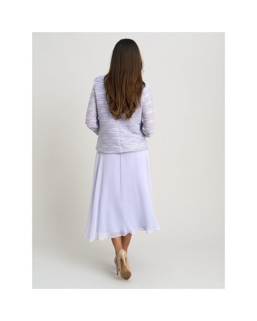 Gina Bacconi White Page Fancy Jacket & Chiffon Dress