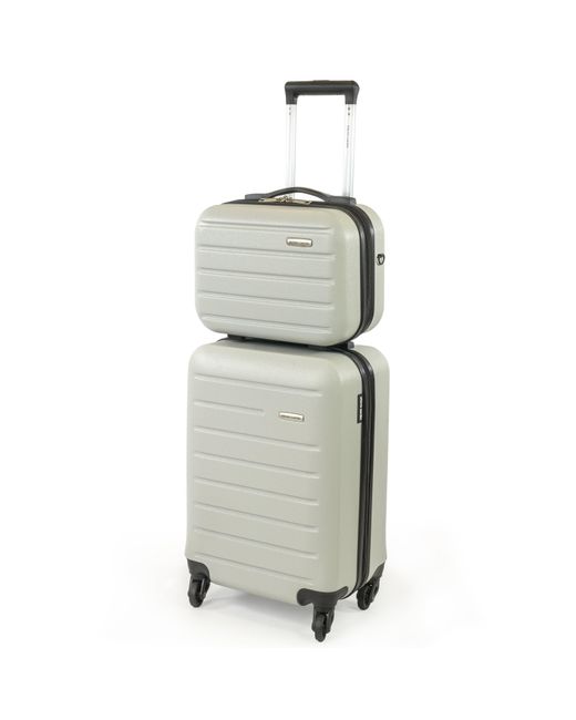 Pierre Cardin Metallic Voyager Hard Shell Cabin Case Flight Bag Luggage