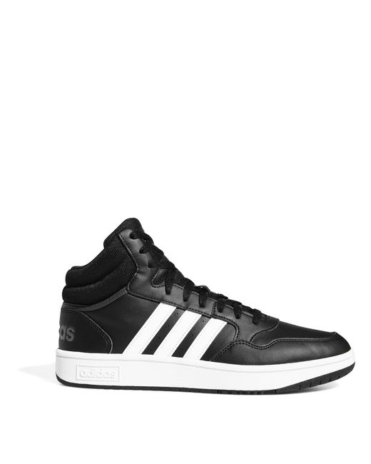 Adidas Black Hoops 3.0 Mid Classic Vintage Shoes for men
