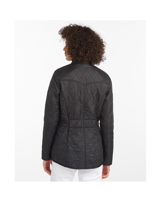 Barbour Blue Cavalry Polarquilt Diamond-Quilted Fleece-Lined Long Sleeve Slim Fit Quilted Jacket
