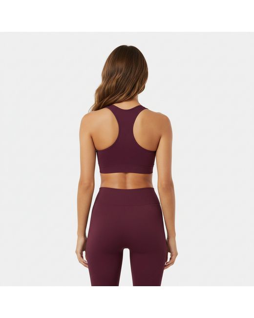 Usa Pro Purple Up Seamless Crop Sports Bra