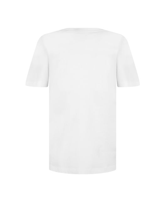 Boss White Taut Minimalist Design T-Shirt With Logo Detail for men