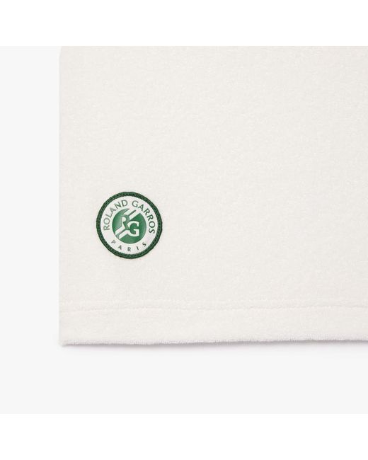 Lacoste White Relaxed-fit Roland-garros Edition Terry Polo Shirt for men