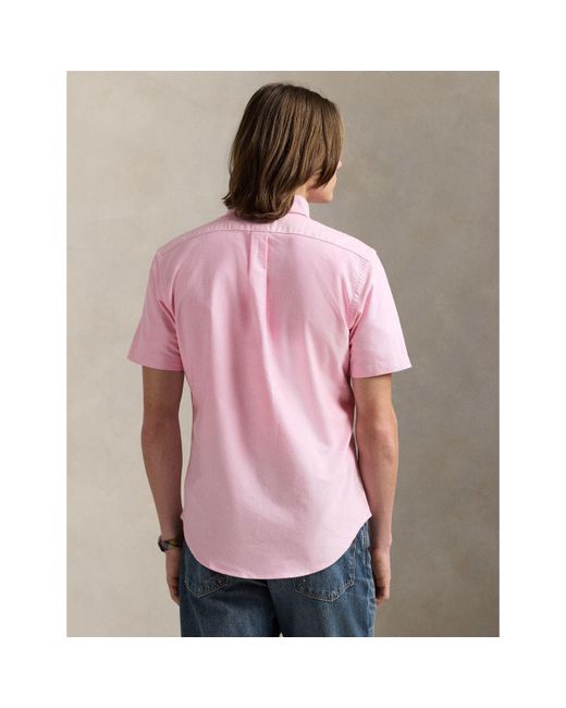 Polo Ralph Lauren Pink Custom Fit Oxford Shirt for men