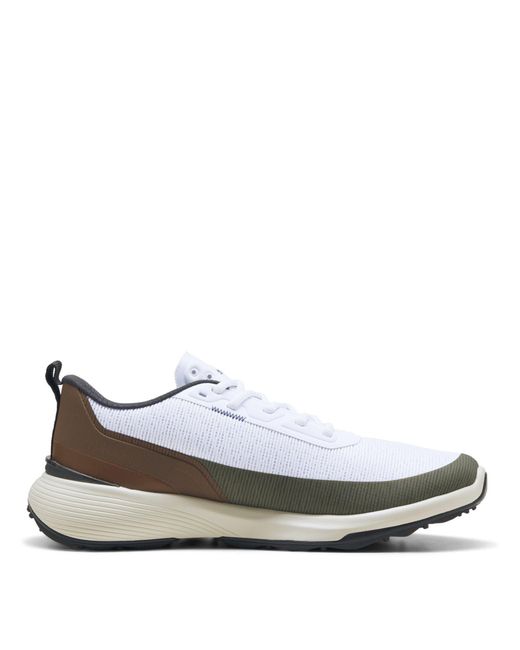 PUMA White Gruve Spikeless Golf Shoes for men