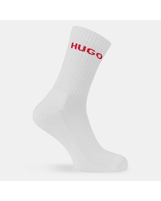 HUGO Multicolor Ribbed Logo 6-Pack Crew Socks for men