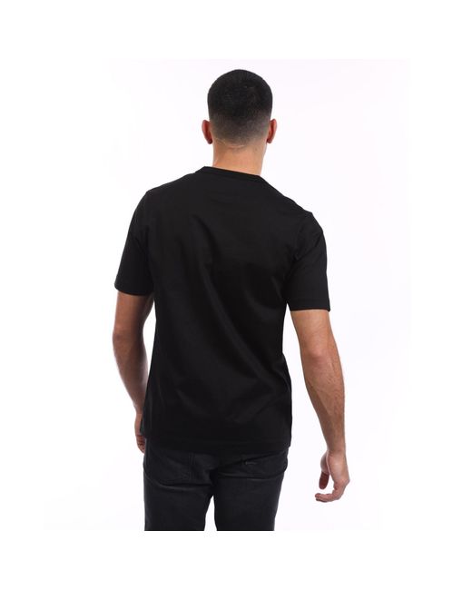 C P Company Black Mercerized 30/2 Jersey Twisted Logo T-Shirt for men