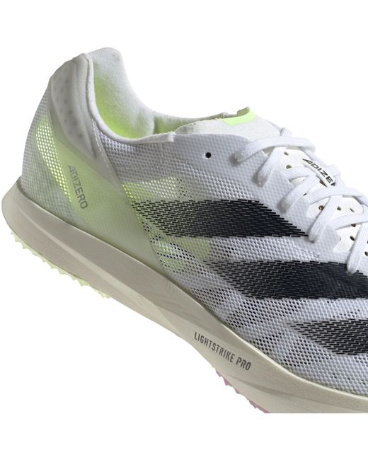 Adidas White Adizero Avanti Tyo Track Running Spikes for men