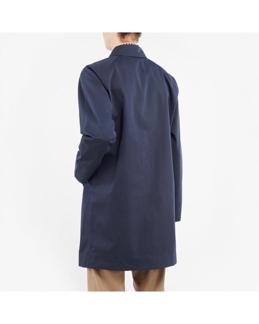 Barbour Blue Lorden Waterproof Mid-Length Long Sleeve Mac for men