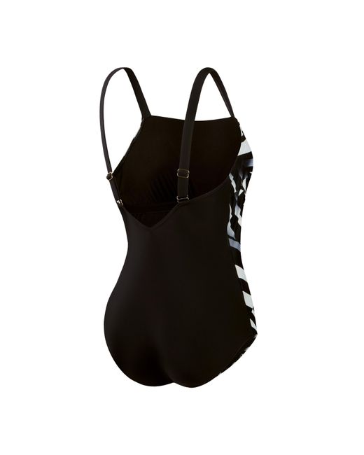 Speedo Black Square Neck Swimsuit