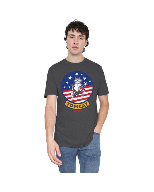top gun Blue Tomcat Sigil T-Shirt Charcoal for men