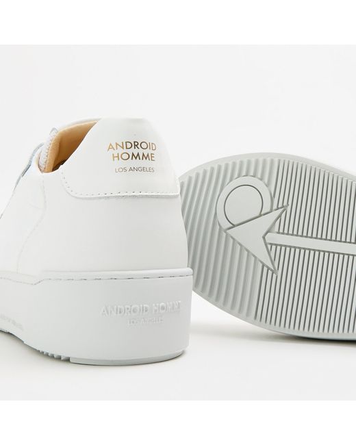 Android Homme White Omega Camo Trainers for men