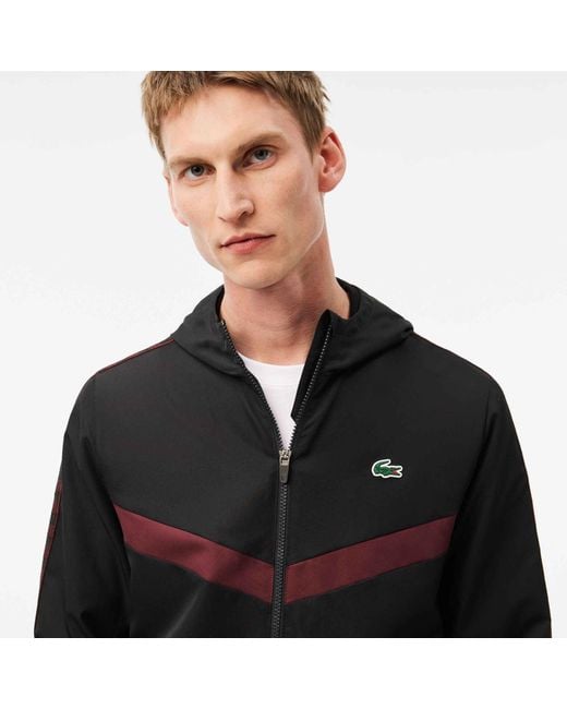 Lacoste Black Taped Tracksuit Top for men