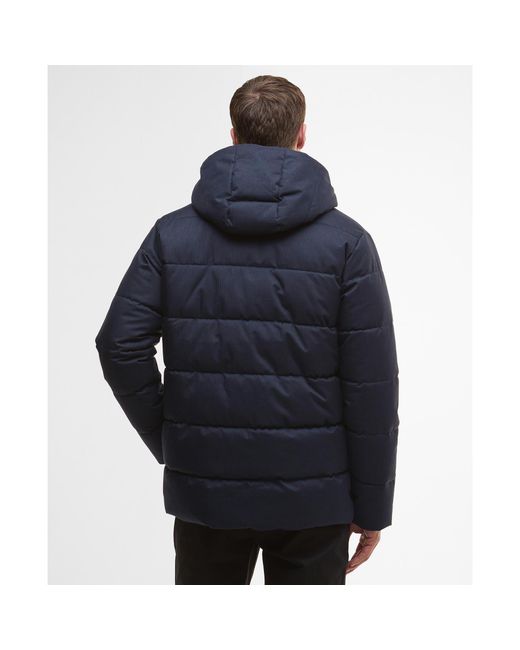 Barbour Blue Brampton Quilted Long Sleeve Medium Puffer Jacket for men
