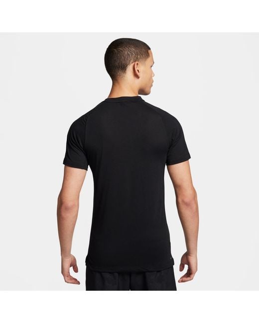 Nike Black Flex Rep Dri-Fit Short-Sleeve Fitness Top for men
