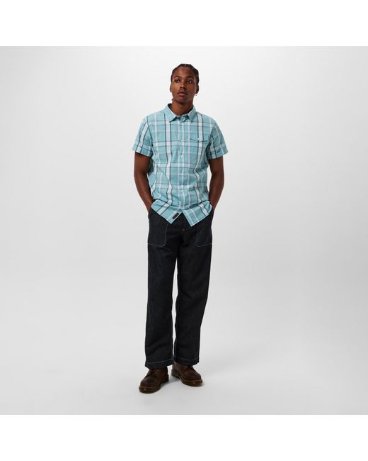 Bench Blue Giala Short-Sleeve Patterned Shirt for men