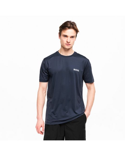 Boss Blue Short Sleeve Performance Gym Top for men