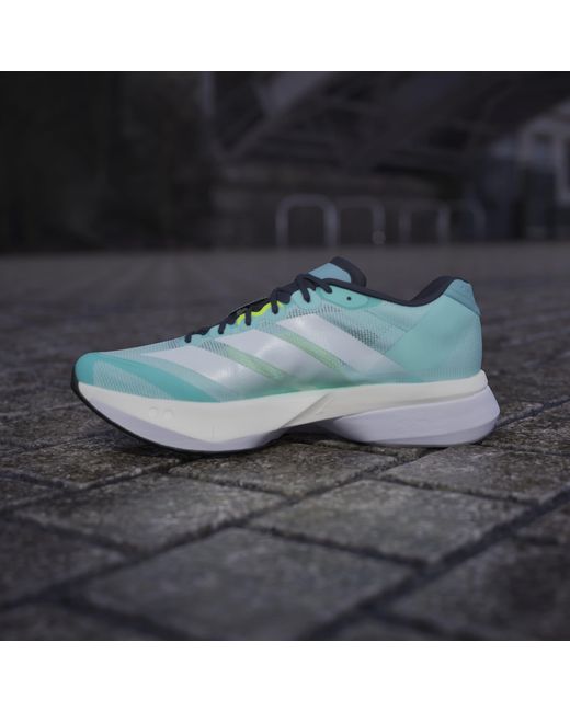 Adidas Green Adizero Boston 13 Road Running Shoes for men