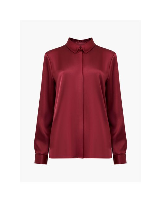 French Connection Red Fc Irinia Long Sleeve Blouse