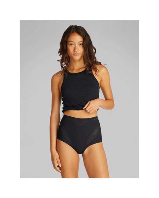 Calvin Klein Black Sculpted Firm Mesh Brief Shapewear