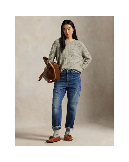 Polo Ralph Lauren Natural Cable Crew Neck Jumper