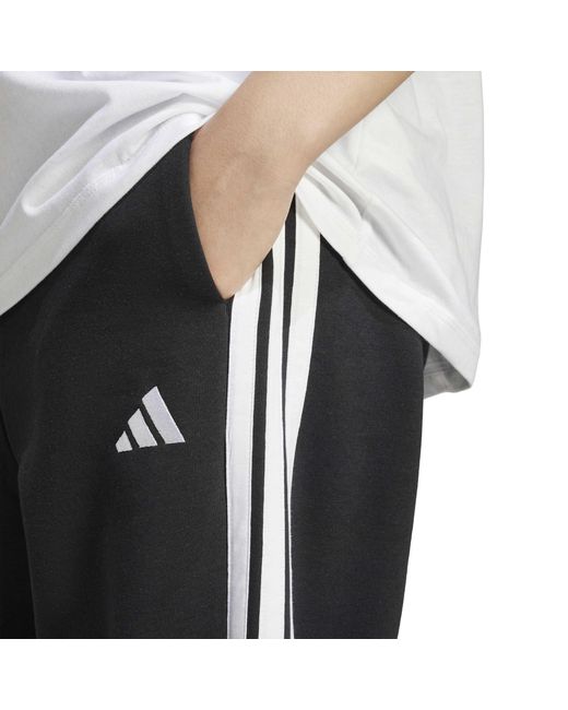 Adidas Black Essentials 3-Stripes Pants Slim