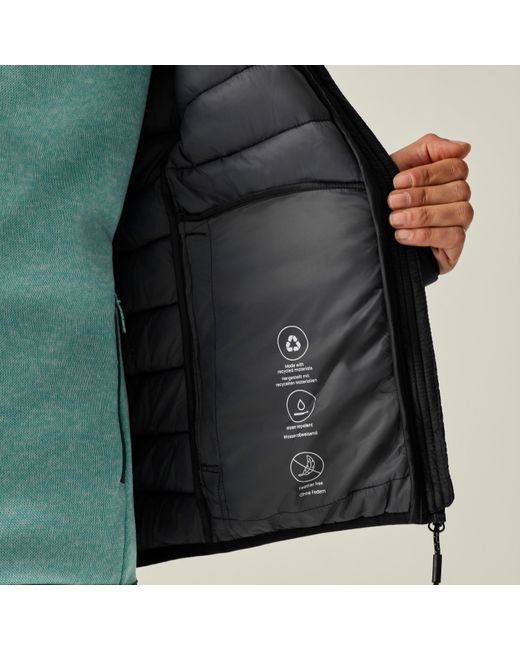 Regatta Black Marizon Weatherproof Synthetic Insulated Puffer Jacket