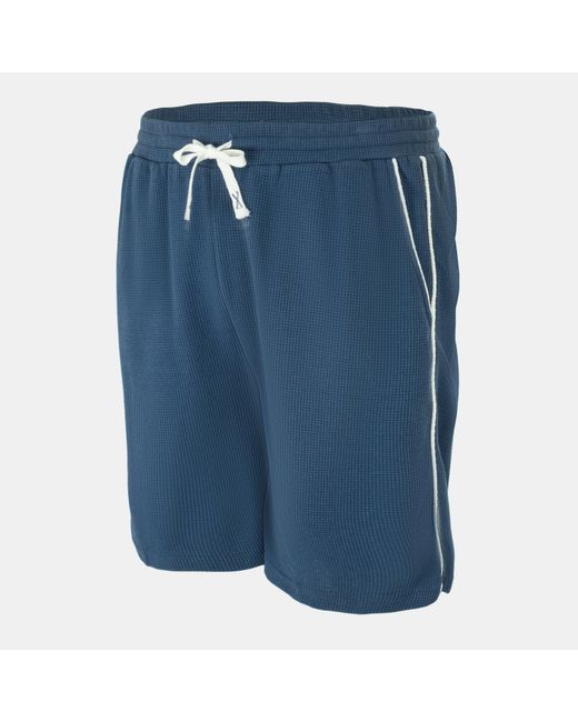 Fabric Blue Waffle Shorts for men