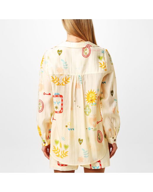 Never Fully Dressed Yellow Sundazed Long-Sleeve Patterned Shirt