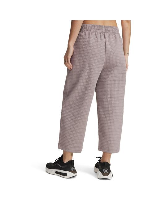 Under Armour Brown Cropped Open Hem Fleece Joggers