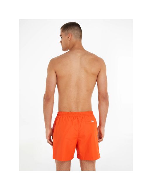 Calvin Klein Orange Medium Tape Swim Shorts for men