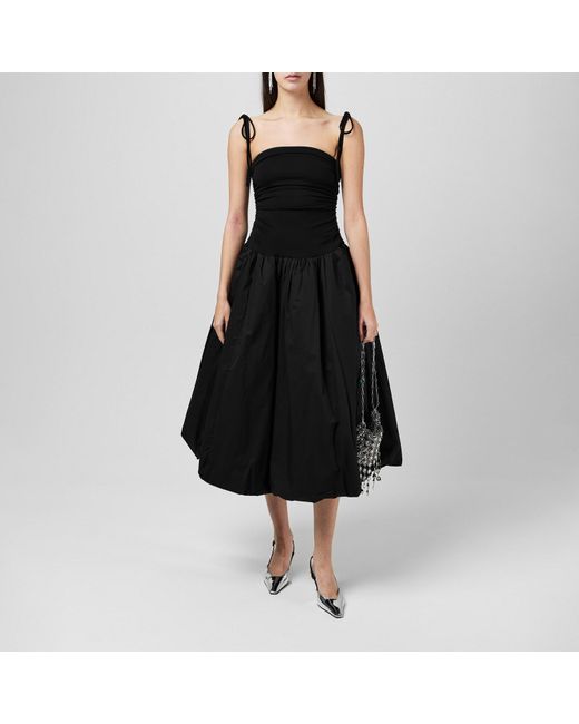 Amy Lynn Black Amy Lynn Alexa Shoulder Tie Ultra Mini Peplum Dress