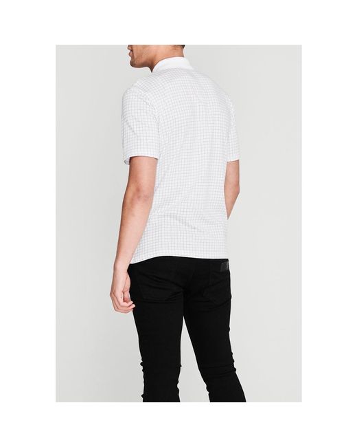 Slazenger 1881 White Check Golf Polo for men