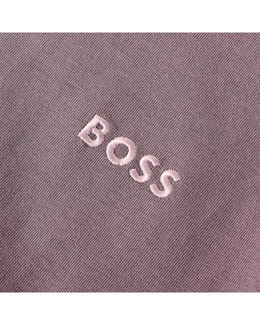 Boss Purple Bodywear Mix & Match Short Sleeve T-Shirt With Logo Detail for men