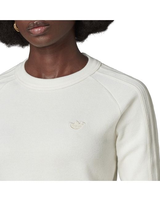 Adidas Originals Gray Waffle Long-Sleeve T-Shirt