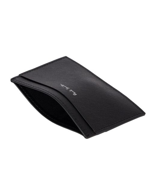 Paul Smith Black Leather Printed Card Holder for men