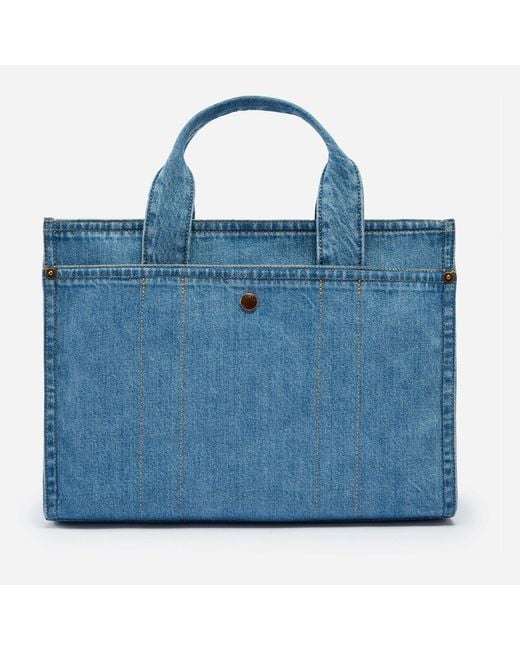 COACH Blue Dnm Cargo Tote Bag
