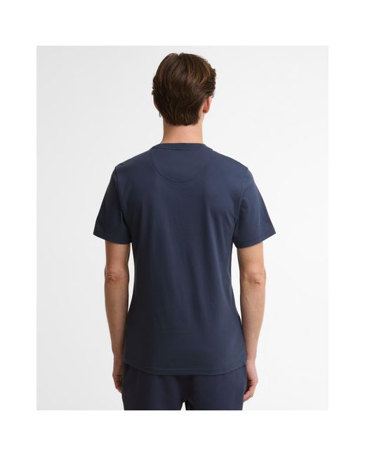 Barbour Blue Small Logo T-Shirt for men