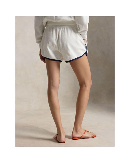 Polo Ralph Lauren White Woven Tracksuit Shorts