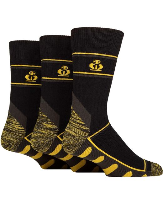 Jeff Banks Black 3 Pack Work Socks for men