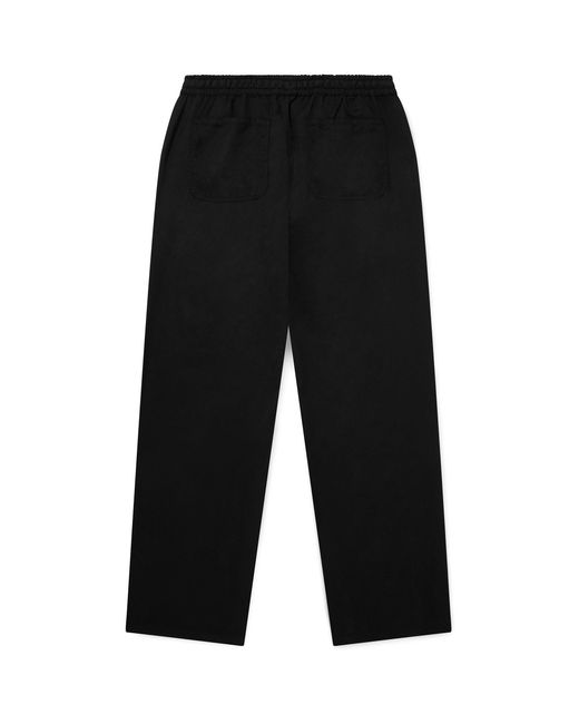 Albam Black Herringbone Drawstring Trousers for men