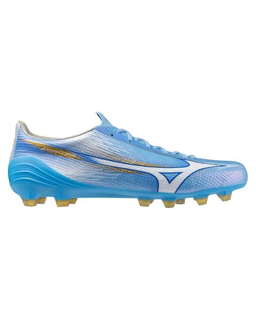 Mizuno Blue Alpha Elite Soft Ground Rugby Boots for men