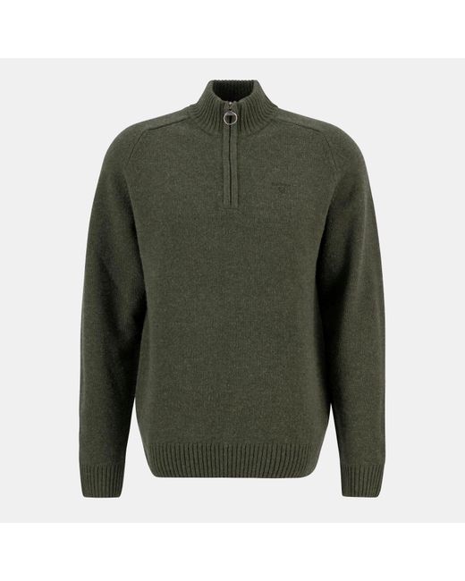 Barbour Green Grangetown Half Zip Jumper for men