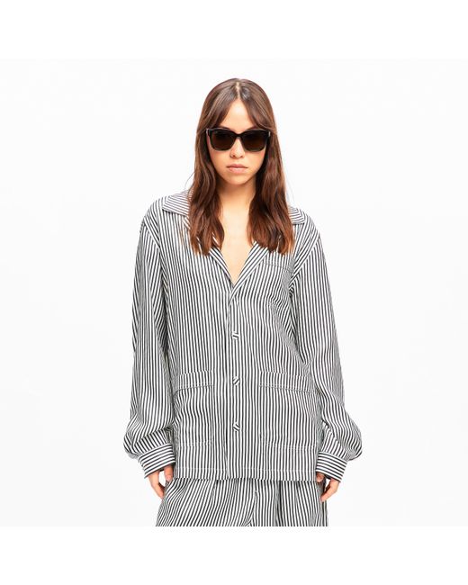 Tom Ford Gray Long Sleeve Patterned Shirt