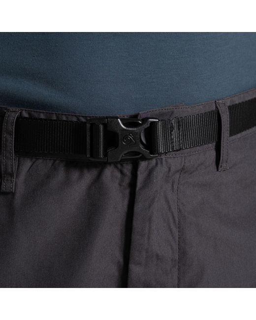 Craghoppers Black Kiwi Convertible Water-Repellent Trousers for men