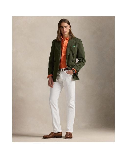 Polo Ralph Lauren Orange Slim Fit Oxford Long Sleeve Shirt for men